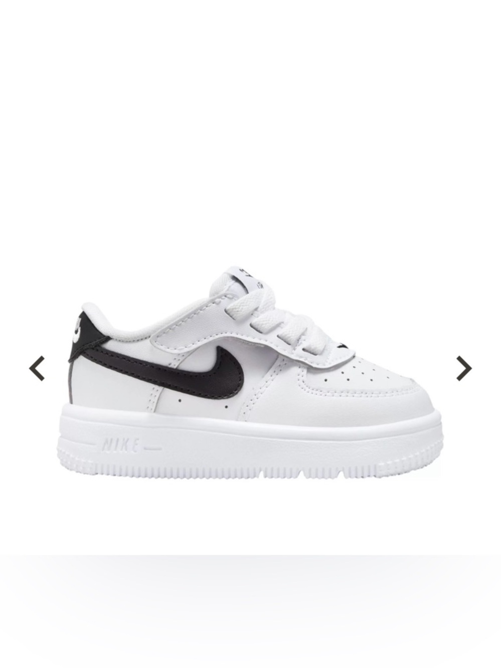 Nike Force 1 Low EasyOn Toddler Shoes White/Black Size 8C Gently Used